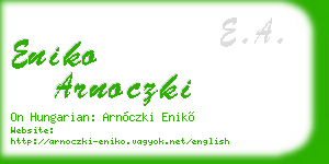 eniko arnoczki business card